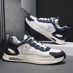 運動鞋男2024春季新款時尚休閒鞋網面透氣校園風軟底慢跑鞋旅遊鞋