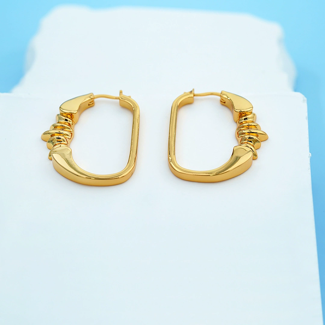 «(Cross-border trading), accessory, brass earrings, European style, simple and elegant design»