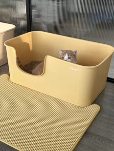 Manguo Super Giant Cat Litter Box Sand Mat Shovel Anti-Splash Puppet Maine Open Fat Cat Toilet Wholesale