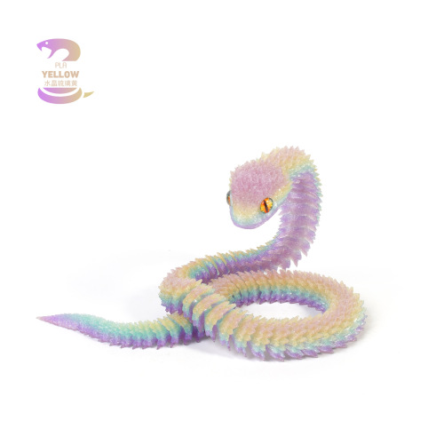 Transfronterizo impresión 3D serpiente viperas adornos hechos a mano modelo de animales de luz nocturna regalo de cumpleaños para niños juguetes impresos en 3D