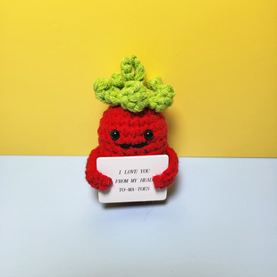 Amazon hot selling crocheted woven funny potato expression bag foreign trade doll hanging buckle wool potato cute wool