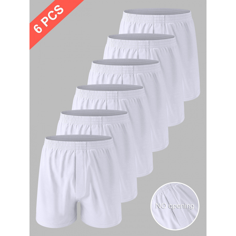 2026新款跨境代发6件套男士白色箭扣裤非开口棉质跨境代发|ru