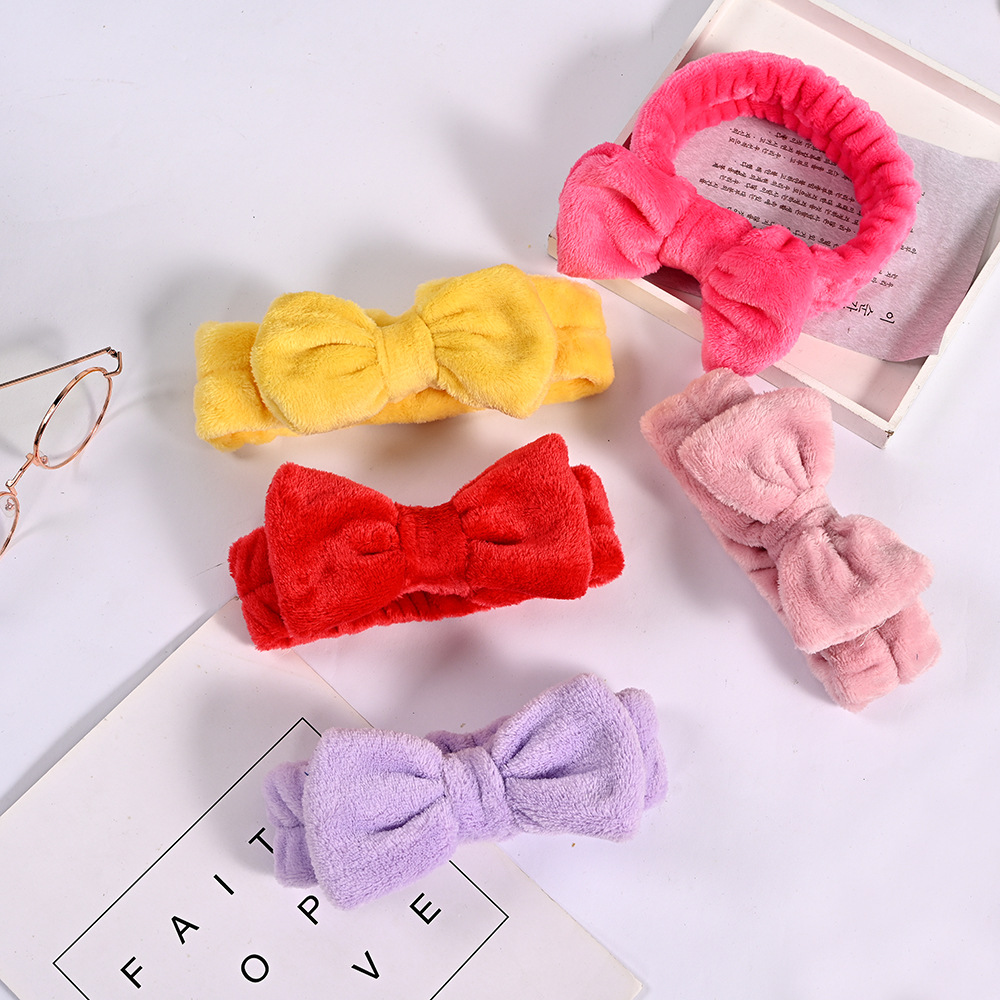 Transfronterizo lindo arco grande cinturón de pelo femenino versión coreana de lavado banda de pelo toallitas con diadema de Corea del Sur