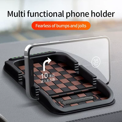 Avtomobil Cihaz Paneli Parkinq Nişanı, Telefon Tutacağı, Çoxfunksiyalı Sürüşməyən Mat