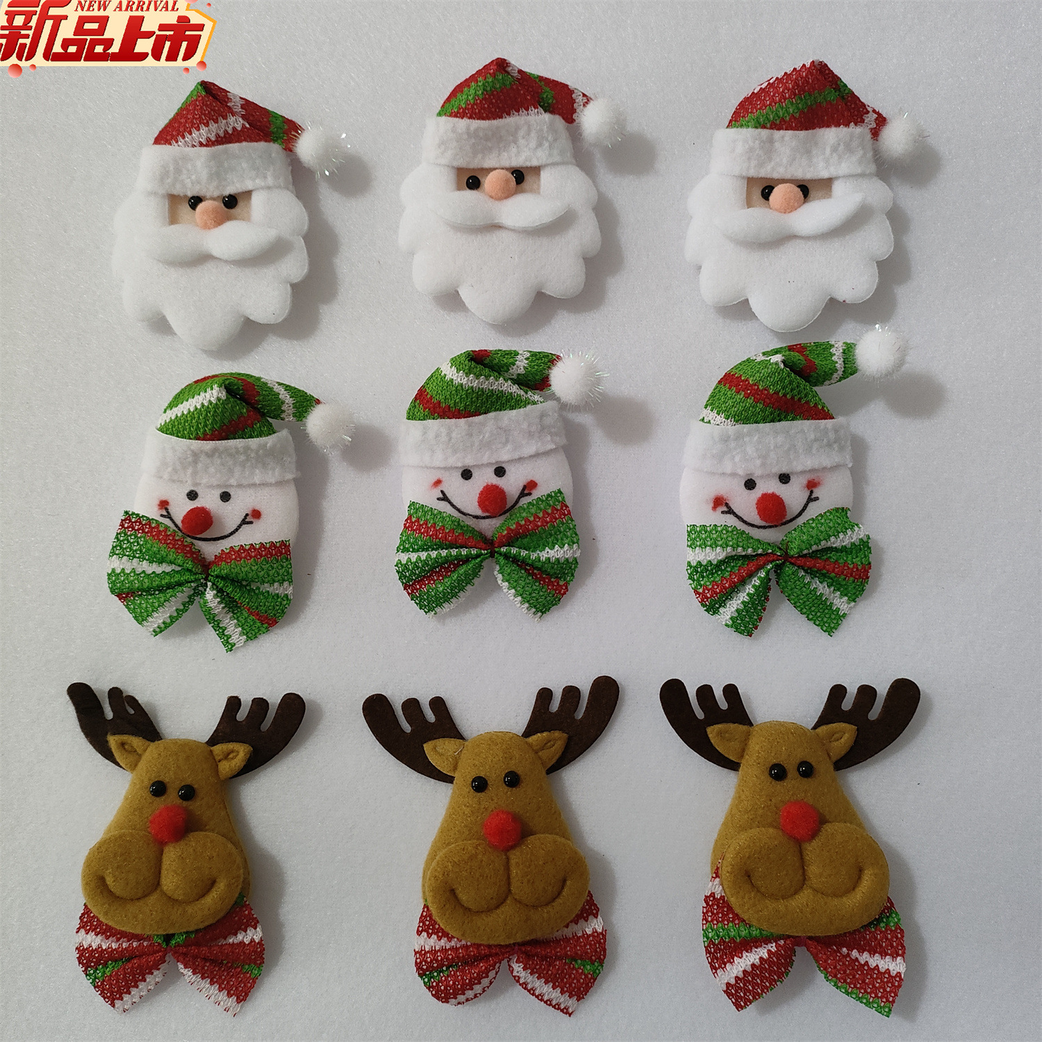 Nuevos dibujos animados de Navidad renos muñeco de nieve Papá Noel accesorios de árbol de Navidad esponja de ciervo arnés accesorios de tocado
