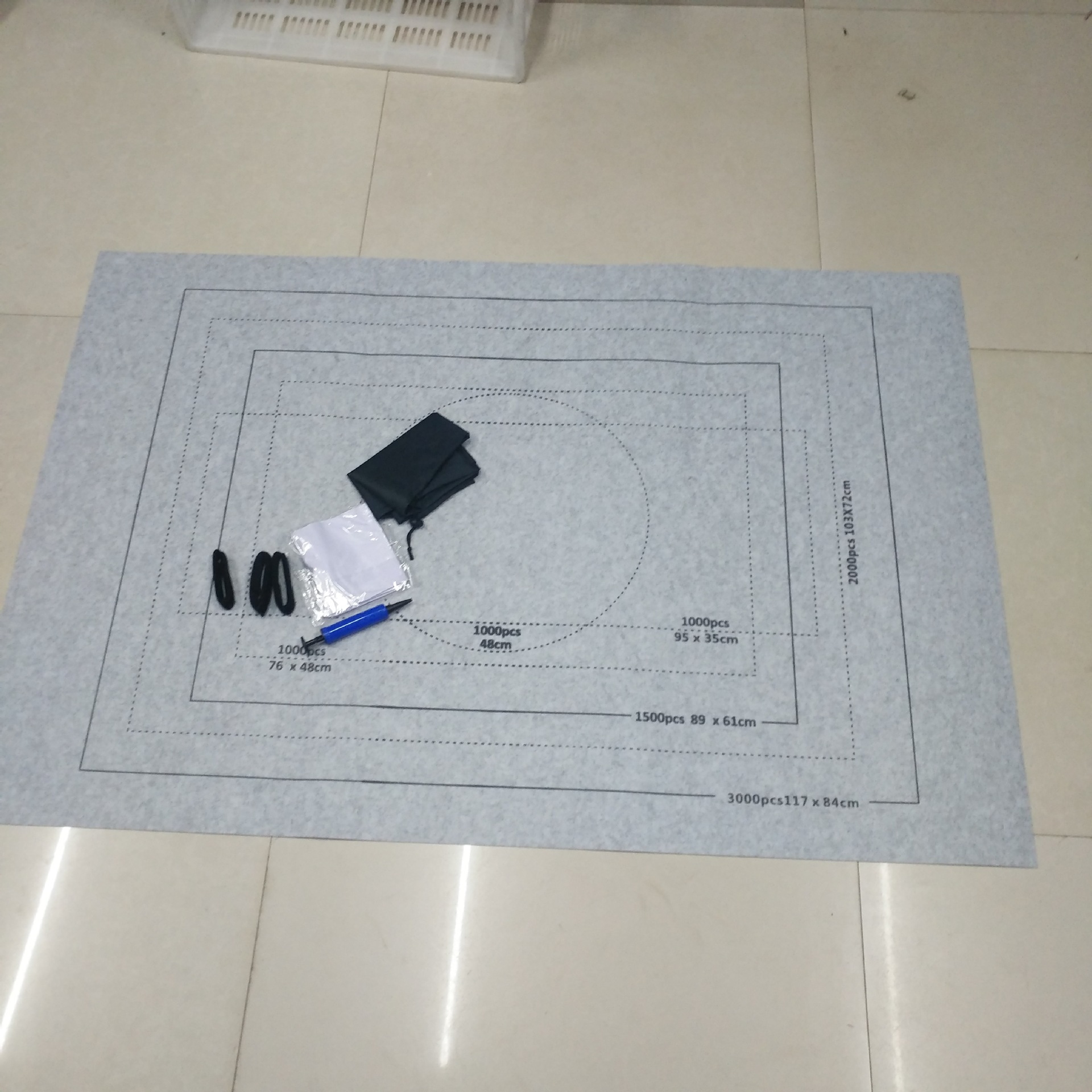 En stock nuevo fieltro rompecabezas estera rompecabezas manta de almacenamiento 2000 piezas 3000 piezas rompecabezas de los niños estera de almacenamiento al por mayor