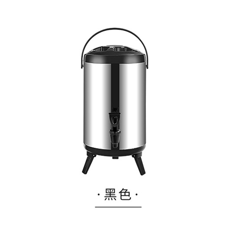 Cubo de té de leche comercial espesado cubo de aislamiento de espuma de doble capa de acero inoxidable cubo de té de leche cubo de aislamiento frío cubo de café cubo de leche de soja