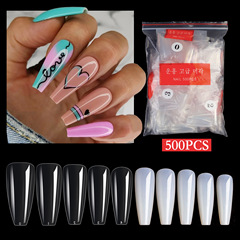 Cross-border new Amazon AliExpress 500 piece bagged full-coverage short ballet nails long nail tips wholesale fake nail tips
