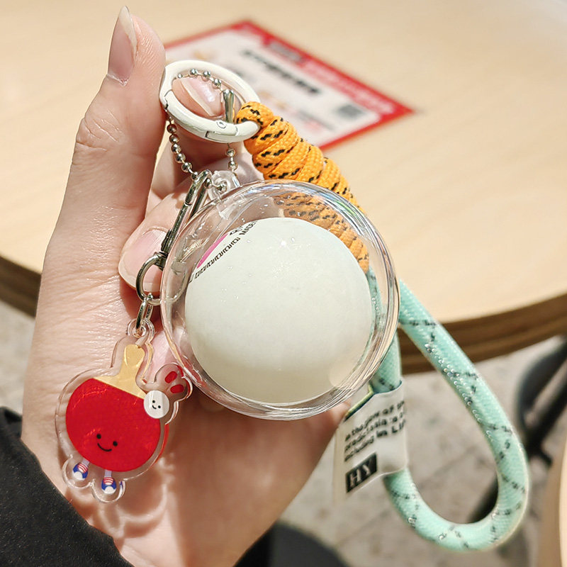 Bonito bádminton tenis voleibol fútbol baloncesto rugby llaveros bolsas escolares para hombres y mujeres colgantes de tenis de mesa regalos
