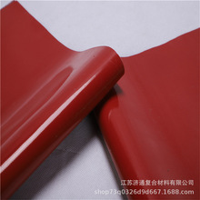 厂家生产 0.3双面红色玻璃纤维硅胶布 表面光滑平整 硅胶复合布料