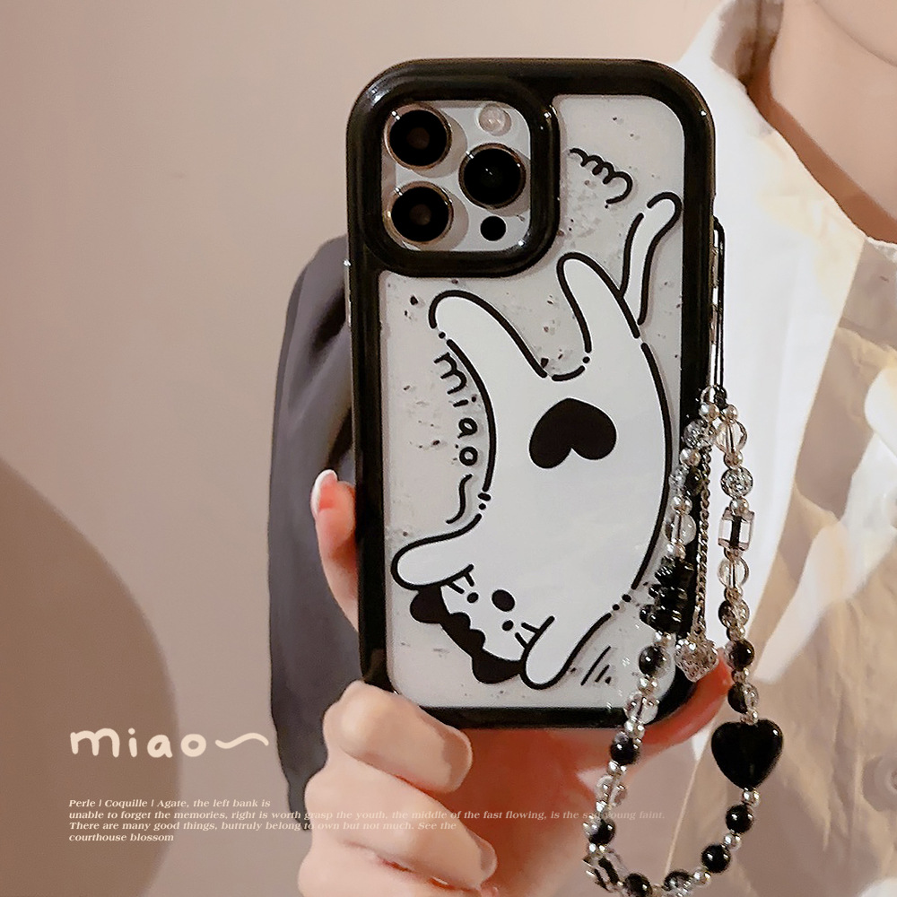 Custodia rigida personalizzata con graffiti inverted cat iphone_voghion.com