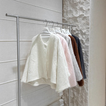 羊绒拉毛短款大衣女XK25-9013蝙蝠袖宽松版型慵懒高级感外套