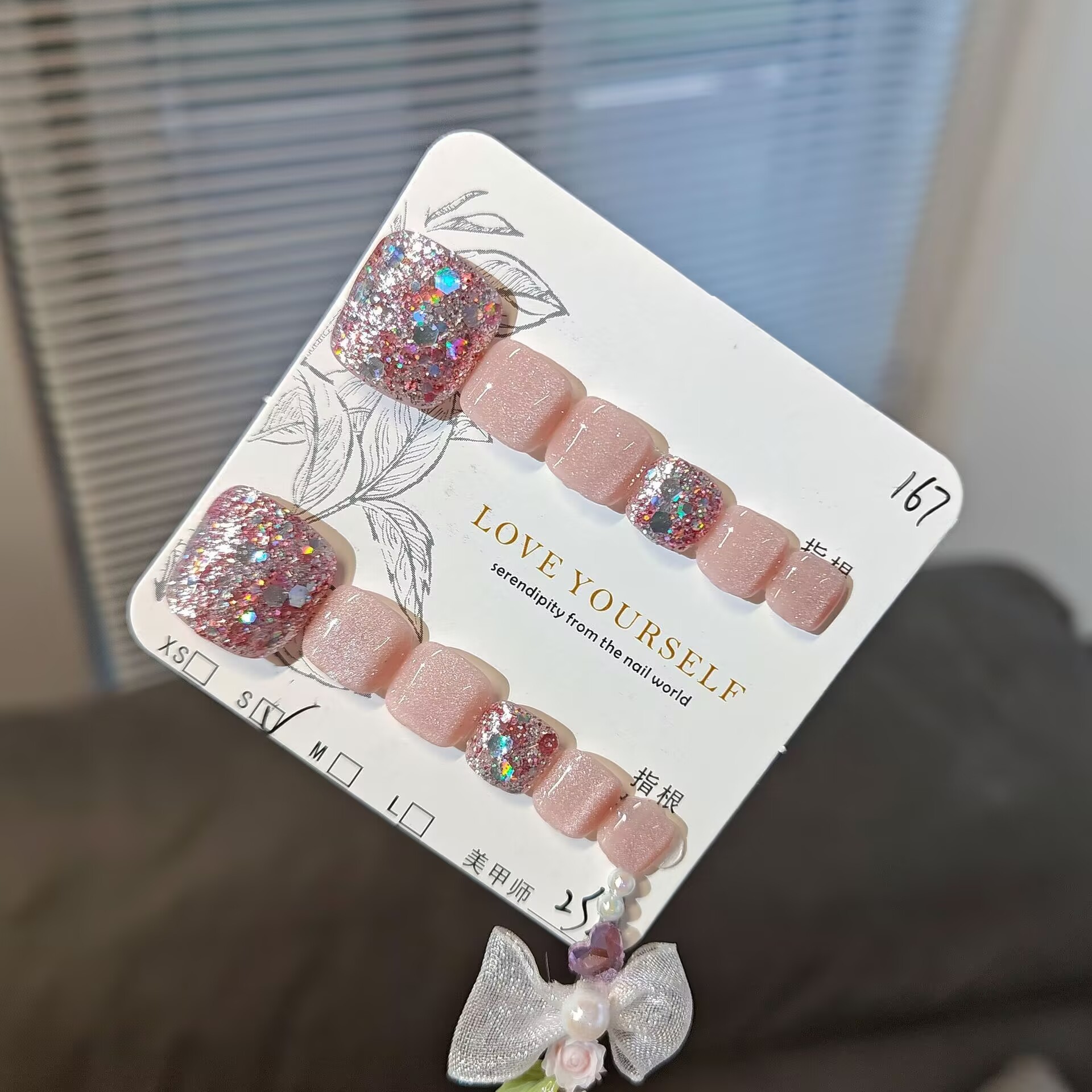 12 piezas de uñas portátiles hechas a mano, parches para uñas de pies, uñas de pies desmontables, uñas blancas terminadas, uñas hechas a mano