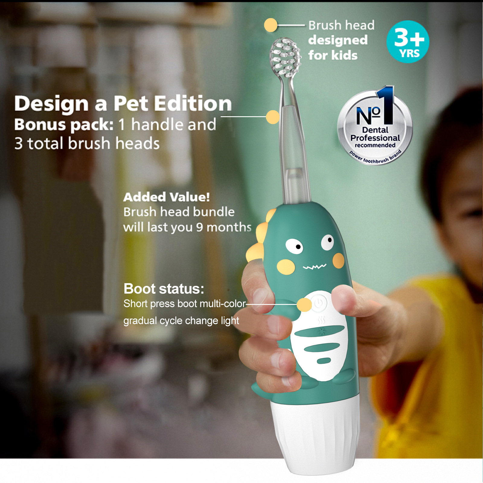 Children's Electric Toothbrush Factory Soft Bristles Waterproof Baby Infant 2-6-12 Years Old Cartoon Small Head Toothbrush Wholesale