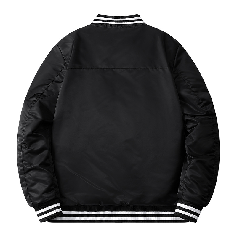 Autumn and winter baseball thick cotton men's American casual handsome pilot jacket, motorcycle suit_voghion.com