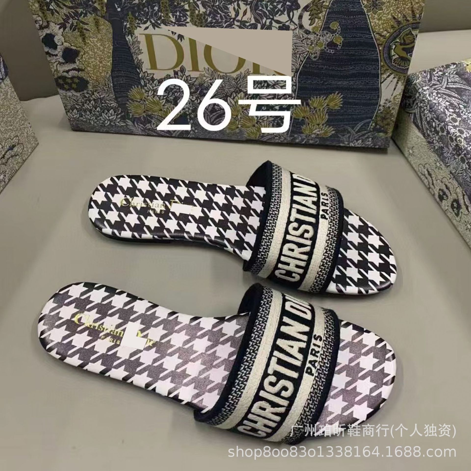 Zapatillas clásicas de alta versión D casa bordadas en una línea Zapatillas de piel de oveja para mujer