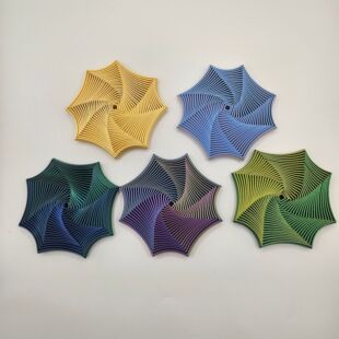 3D printing spider web radish tower fractal fidgety polygon decompression artifact Fractal Fidget Hexa