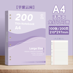 A4 / 100 folleto de papel de papel - libro desgarráble - sala de tarugo