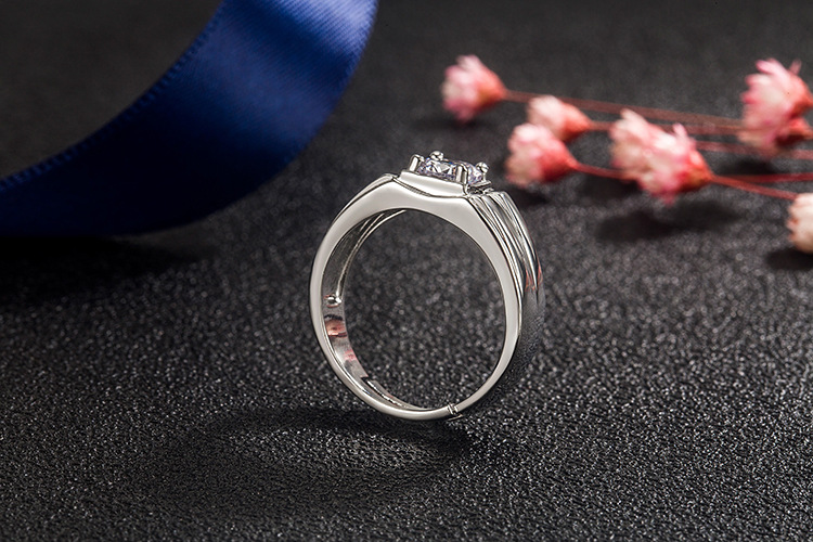 Fashion Solid Color Copper Rings Inlay Zircon Copper Rings