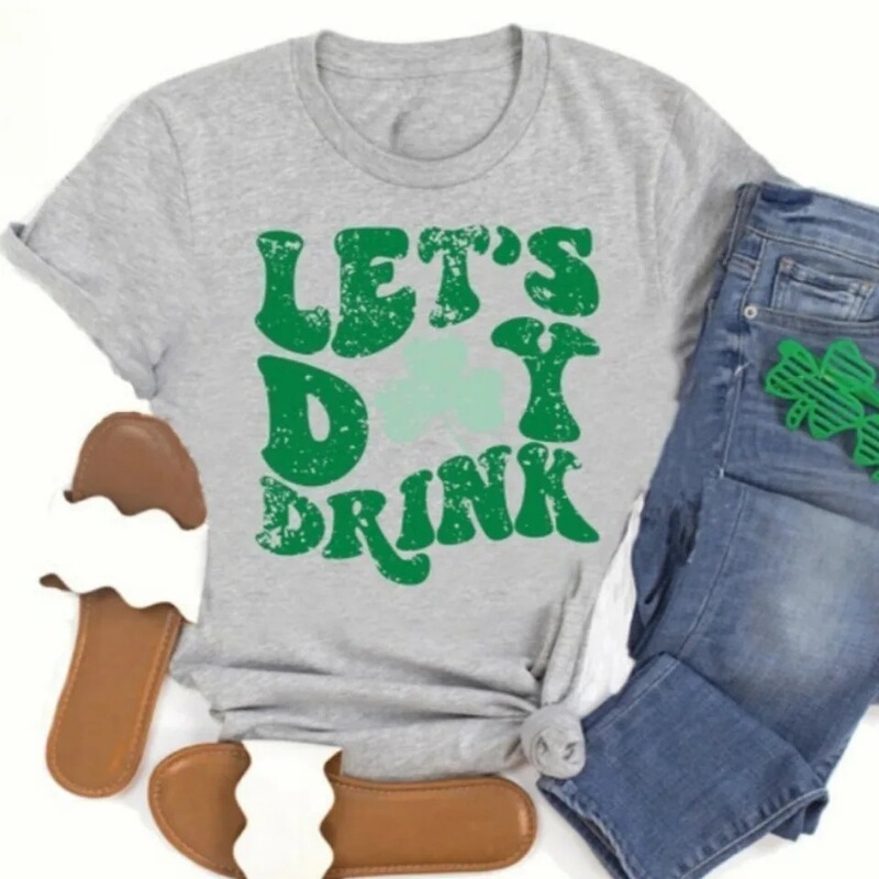 Vintage St. Patrick's Day Shirt, Vintage St. Patrick's Vibrating Shirt, Let's Drink Irish Beer T-Shirt