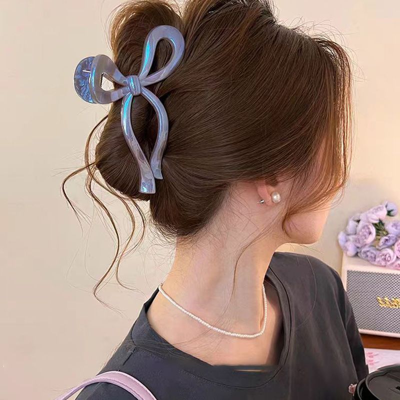 Pinzas para el cabello coreanas exquisitas y de alta gama para mujer, versátiles para peinados recogidos en la parte posterior de la cabeza, pinzas de tiburón, tamaño extragrande para cabello grueso, pinzas de garra, horquillas.