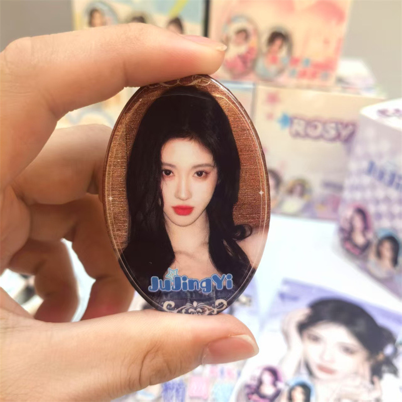 新款明星二次元椭圆吧唧徽章盲袋爱豆应援马口铁吧唧异形徽章批发|undefined