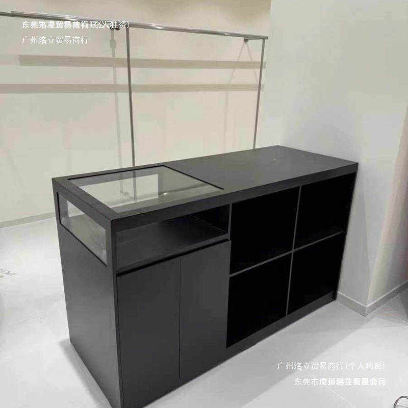 衣料品店中島中島キャビネットレジ収納ディスプレイテーブル流水バーオーナメント婦人服ディスプレイガラスカウンター|undefined