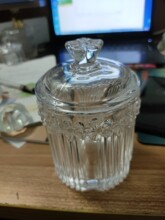 厂家直销创意水花朵玻璃糖果盅 女生喜欢首饰盒 小花玻璃糖缸