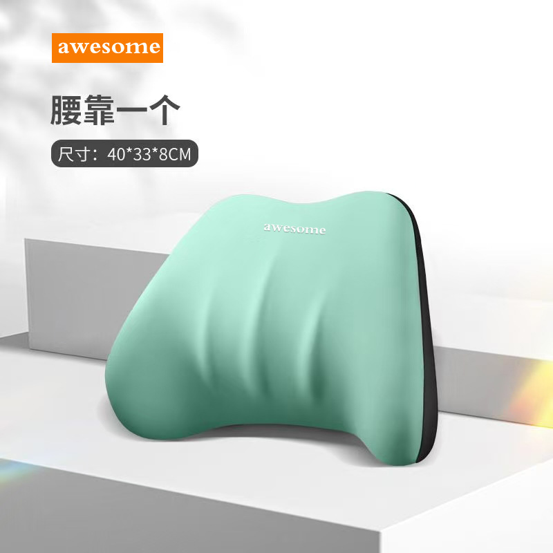 Car Headrest Lumbar Pillow Cushion Car Driving Backrest Car Waist Support Lumbar Neck Pillow Waist Support Pillow