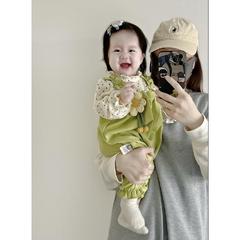 宝宝秋装衣服洋气超萌可爱花朵包屁衣婴儿秋季连体衣长袖外出哈衣