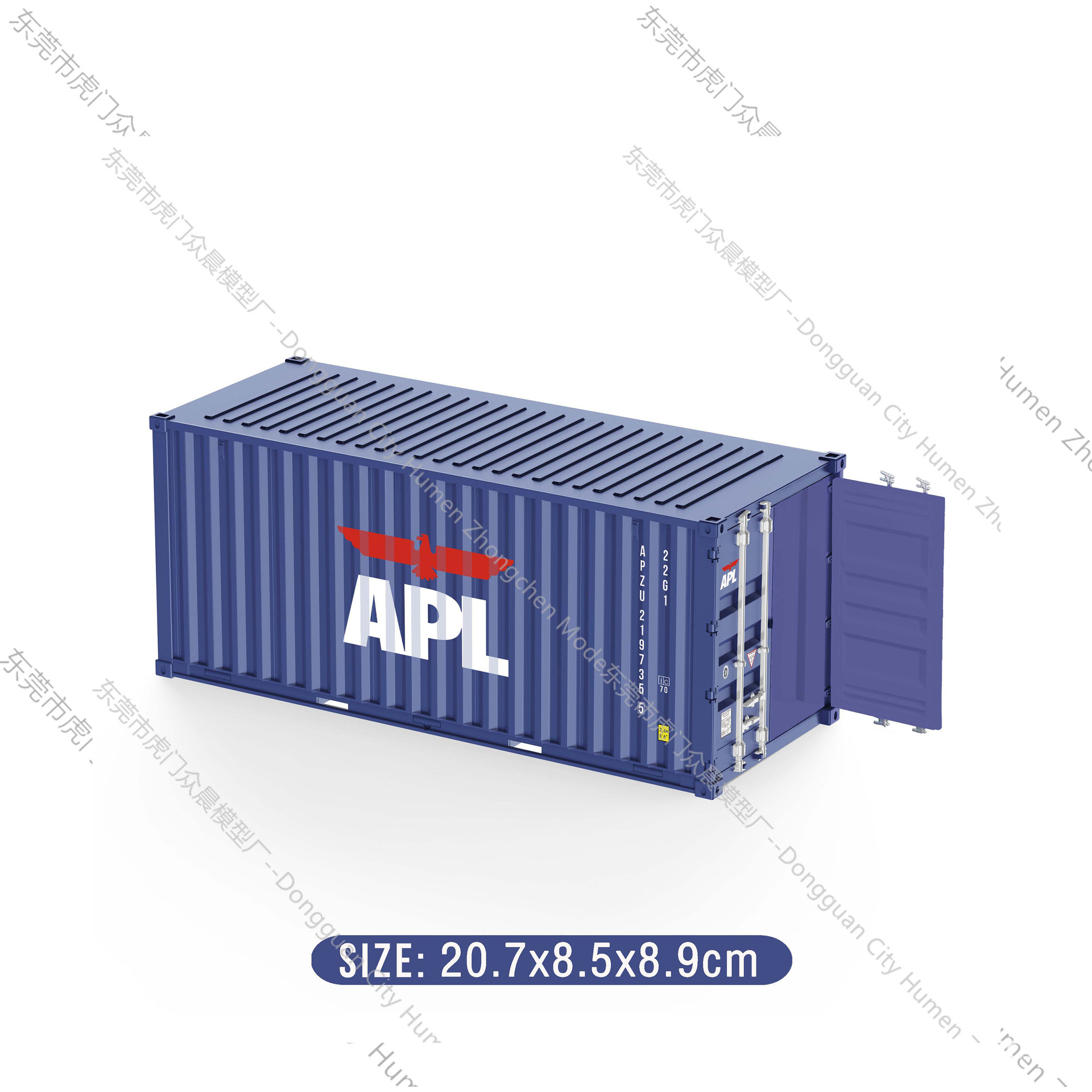 Modelo de contenedor mediterráneo Pequeños adornos industria logística Regalo de acompañante de negocios Soporte de impresión de logotipo gráfico