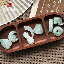 金丝玉天山翠葫芦吊坠男飘花翡翠色玉石挂坠玉石福禄挂件玉坠滴溜