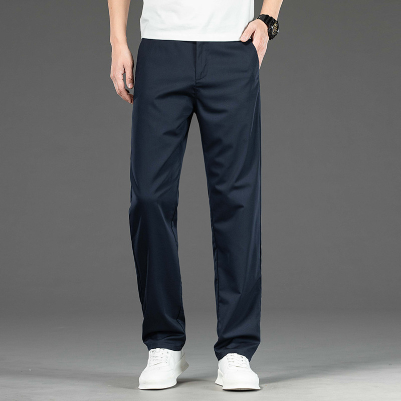 Brand Men's Bamboo Fiber Casual Pants 2024 Spring and Summer Loose Stretch Men's Trousers Non-Ironing Wear-Resistant Straight Pants for Men Brand Men's Bamboo Fiber Casual Pants 2024 Spring and Summer Loose Stretch Men's Trousers Non-Ironing Wear-Resistant Straight Pants for Men