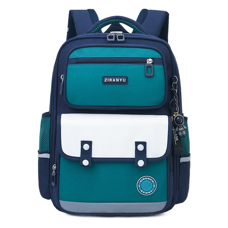 Peces naturales de la escuela primaria mochila niños nuevos niños y niñas transfronteriza Venta caliente al por mayor reducción de la carga de protección de la columna vertebral bolsa de la escuela