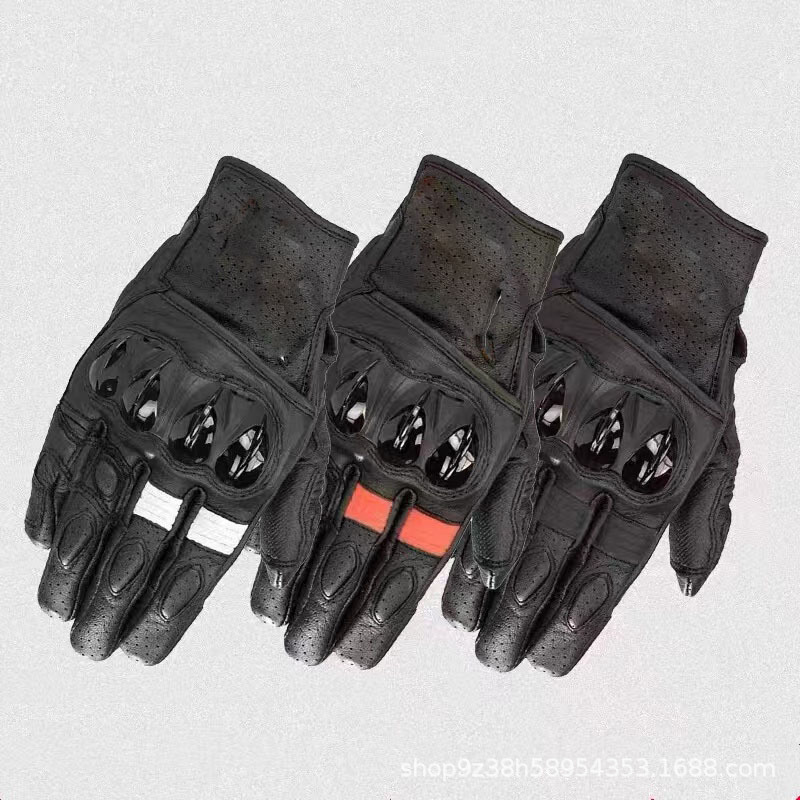 사계절 봄과 가을 모조 경주 오토바이 타기 전술 보호 순수 가죽 통기성 브랜드 장갑