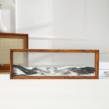 创意轻奢立体流沙画摆件客厅玄关家居装饰办公室解压桌面玻璃沙漏