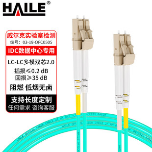 10 Gigabit Multimode Fiber Jumper LC-LC Low Smoke Halogen Free Dual Core Jumper Fiber OM3-300 Connector Optical Module Pigtail