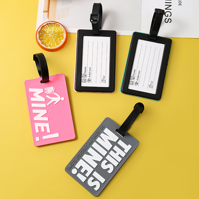 Soft Rubber Luggage Tags With Airplane Design Bag Accessories_voghion.com
