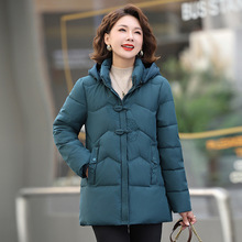 正品外贸羽绒服女冬季新款国标90绒白鸭绒中老年装短款加厚外套女