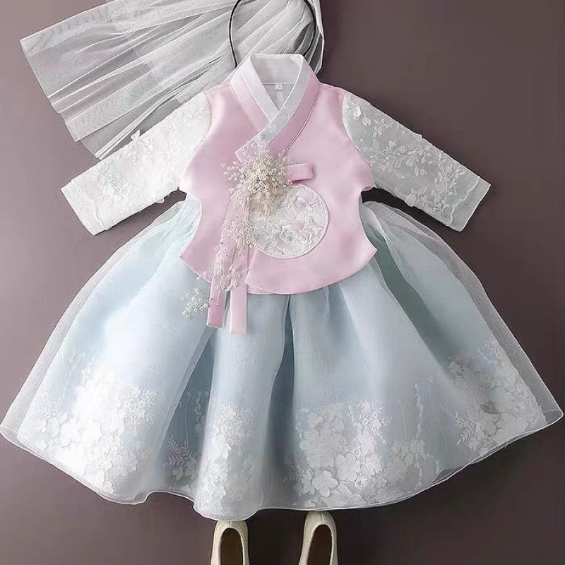 Hanfu Yanji Korean Hanfu Korean Girls' Tang Suit Children's Princess Set Chinese Dress Korean Clothing Yanji Outfit