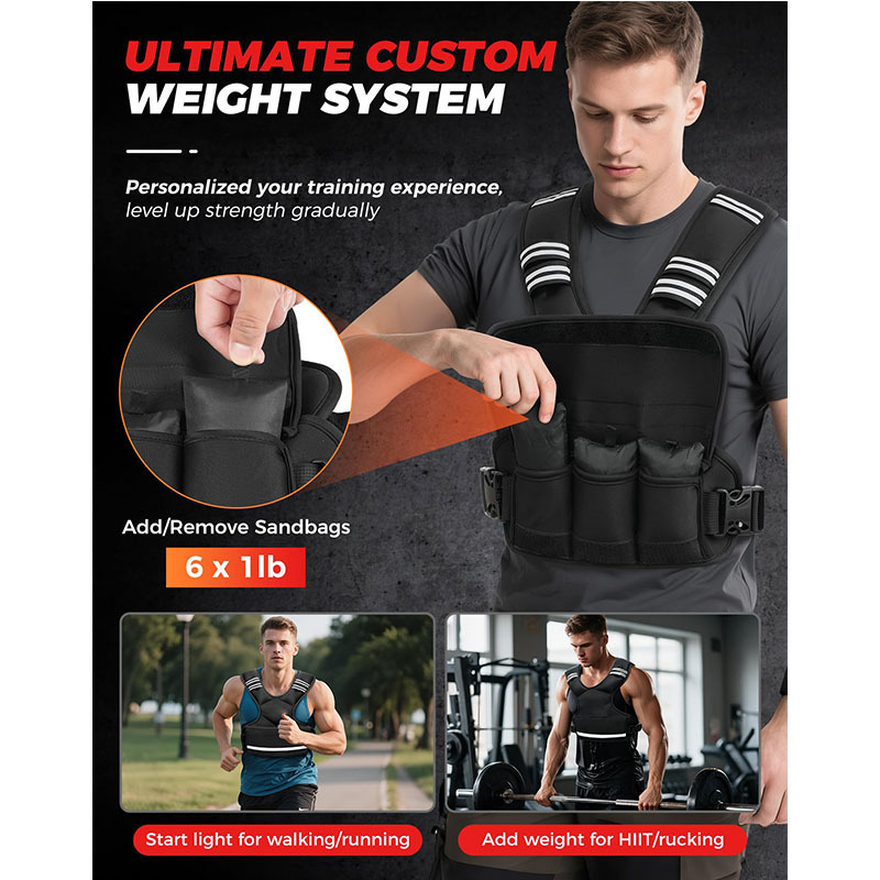 Nuevo chaleco de carga ajustable para hombres y mujeres corriendo al aire libre entrenamiento de acondicionamiento físico pesado chaqueta de arena artículos deportivos image 3