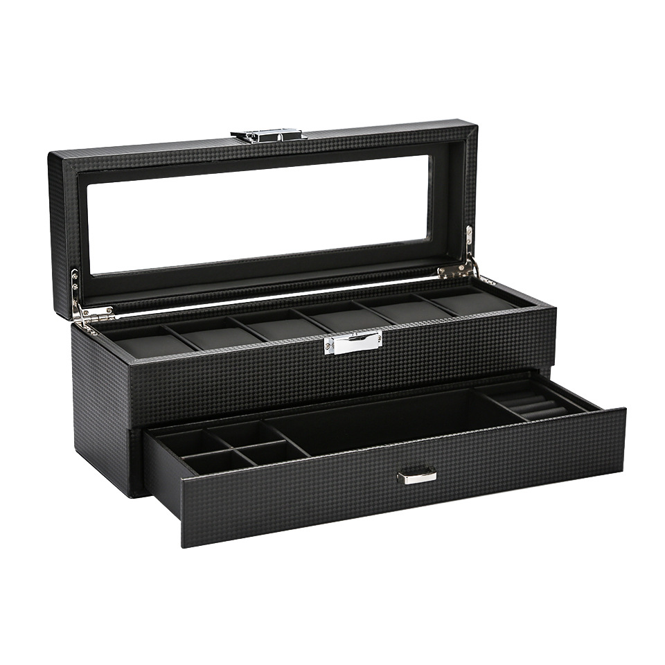 Caja Organizadora de Relojes, Joyas y Lentes de Madera para Almacenamiento y Exhibición