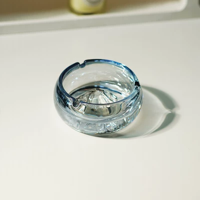 Car ashtray Glass Ashtray Home Living - blue-mountain-bottom-ashtray-10cm