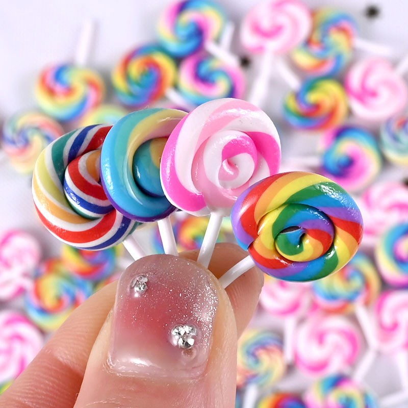 Soft Pottery Lollipop Cream Glue Accessories Handmade DIY Small Accessories DIY Accessories Food and Play Accessories Cream Glue Accessories