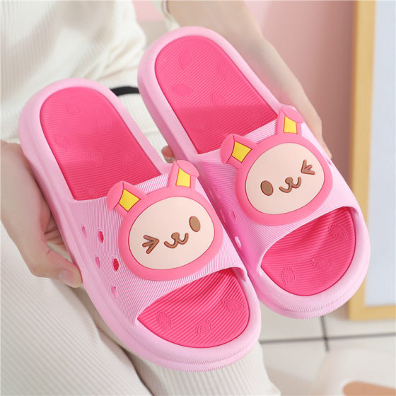 A generation of hair thick-soled slippers women's summer wear fashion sandals muffins one-word slippers slip-resistant high-heeled home sandals