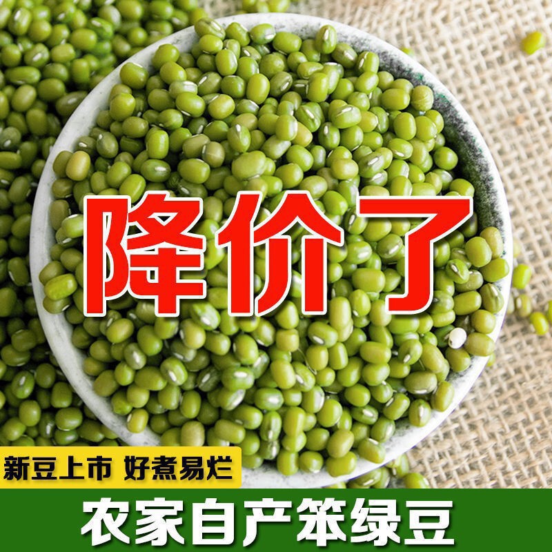 绿豆5斤 农家自产小绿豆500g新鲜豆芽笨绿豆绿豆糕五谷杂粮粥批发|undefined