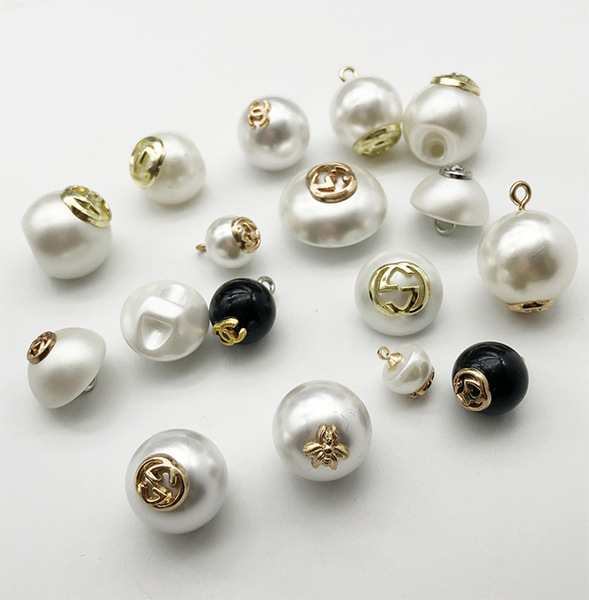 High-end metal round beads pearl