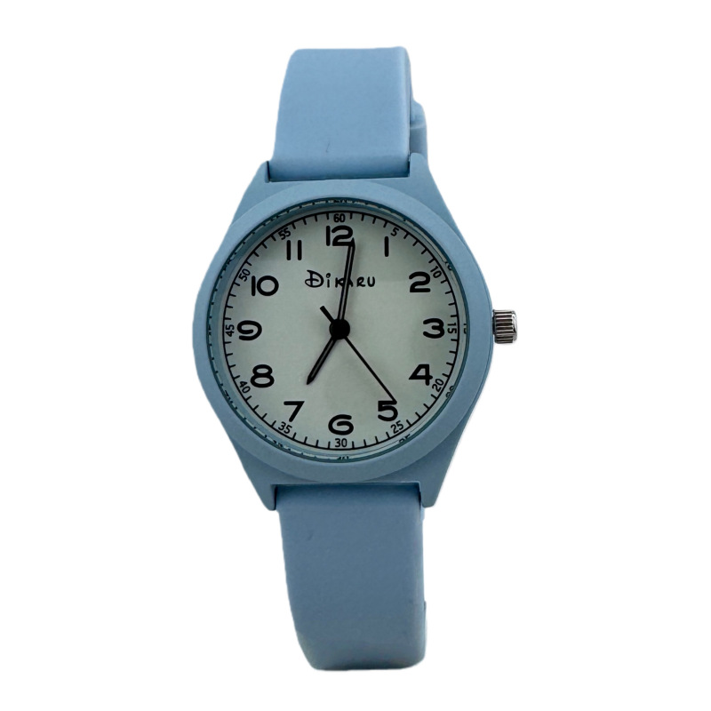 Cross-Border New Silicone Women's Watch, Fresh, Artistic, Casual, Sporty, Digital Display Only Shows Time, Women's Quartz Watch