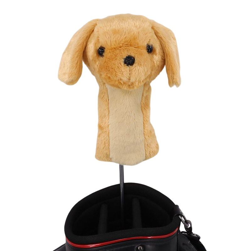 Los fabricantes suministran en stock cabeza de perro felpa animal cubierta del club suministros de golf cubierta del Club de madera