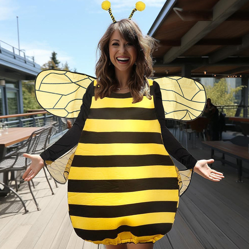 Cross-border New Halloween Carnival Bee Clothes Adult cosplay Costume Party Holiday Costume